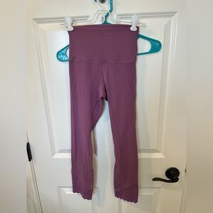 Lululemon align scallop hem legging vintage plum size 2